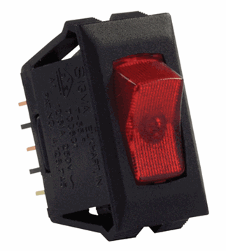 Picture of JR Products Red Light Rocker Switch 120V Part# 19-1872   12515
