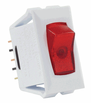 Picture of JR Products Rocker Switch 12V Lighted Red Part# 19-1870   12505