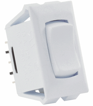 Picture of JR Products MOM On/Off/On Rocker Switch 12V, White Part# 19-1871   12695