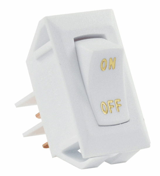 Picture of JR Products On/Off Rocker Switch 12V Gold/White Part# 19-1850   12585