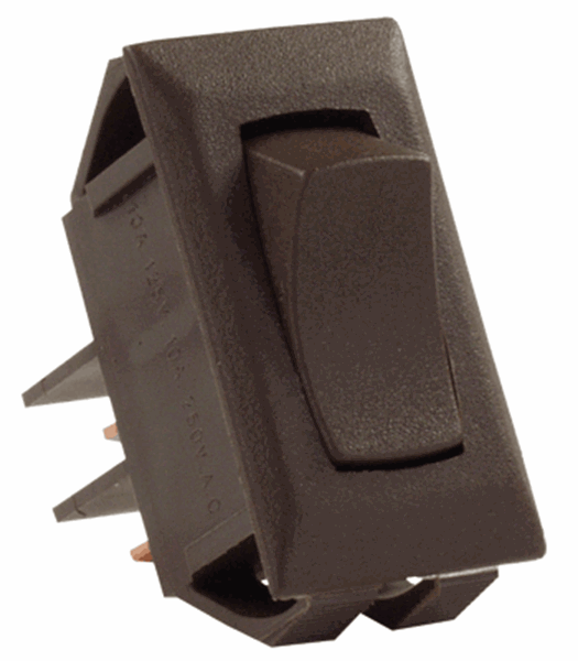 Picture of JR Products MOM On/Off Rocker Switch 12V Non-Lighted Brown Part# 19-1875   12715