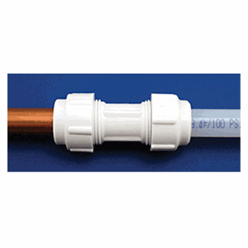 Picture of Elkhart 3/8" PEX Coupler W/O O-Ring Part# 72-0786     16855