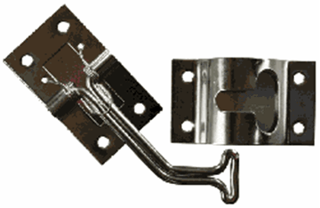 Picture of JR Products T-Still 45 Degree Door Catch, Zinc Plated Part# 20-0198   11755