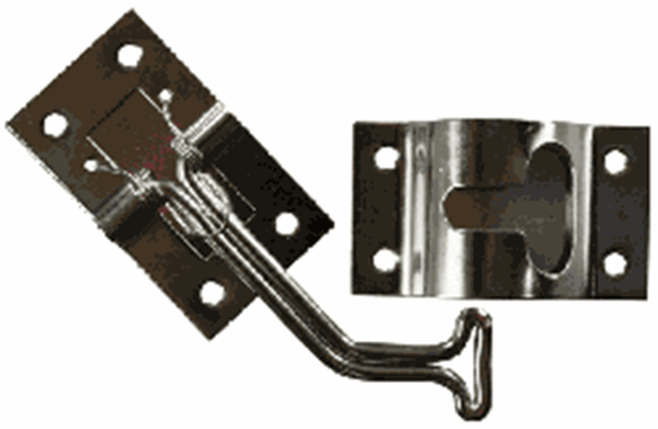 Picture of JR Products T-Style 45 Degree Door Catch, Stainless Steel Part# 20-0892    11765