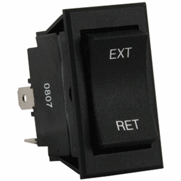 Picture of JR Products Leveling Jack Switch 12V Labeled Black Part# 19-1900   13635