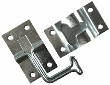 Picture of JR Products T-Style 90 Degree Door Catch, Zinc Plated Part# 20-0893   11775