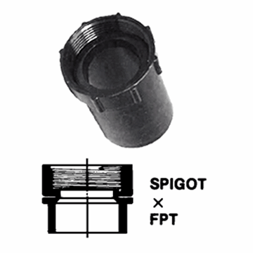Picture of ABS SPIGOT ADAPT 1.25X1.5 Part# 20981 633214
 CP 493