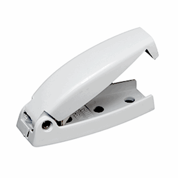 Picture of RV Designer Baggage Door Catch, Rounded, White Part# 20-1795    E211