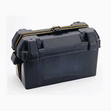 Picture of Battery Box; For Use With 29/ 31 Series Batteries; With Mounting Hardware; Large Size; Black; Polypropylene; Vented Part# 19-3394   9084-1