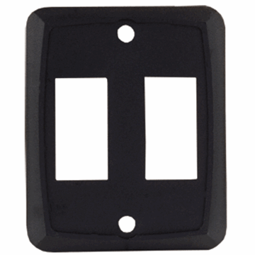 Picture of JR Products Double Switch Face Plate, BlackPart# 19-1885   12885