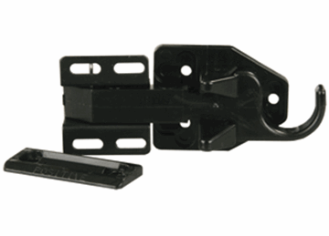 Picture of JR Products Bullet Style Screen Door Latch, Black Part# 20-0245   10785
