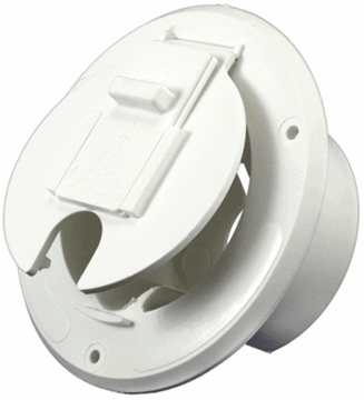 Picture of JR Products Electrical Hatch 2-27/32In Cutout, Polar White Part# 19-0204   S-23-10-A