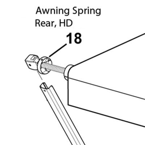 Picture of Carefree Colorado Awning Spring Assembly 18' - 25' Part# 69-8617   R00924BLK-A
