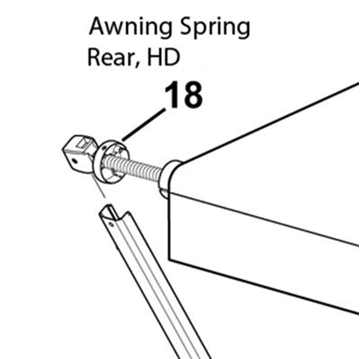 Picture of Carefree Colorado Awning Spring Assembly 18' - 25' Part# 37-1027   R00924WHT-A