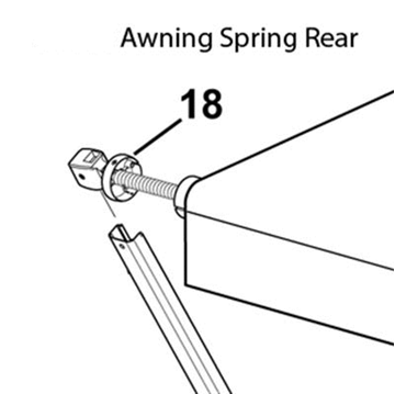 Picture of Carefree Colorado Awning Spring Assembly 8' -18' Part#37-0447   R00923WHT-A 