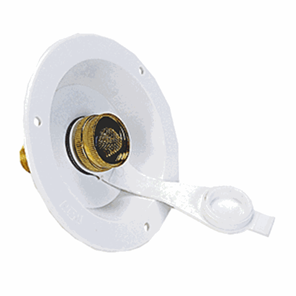 Picture of JR Products 1/2" Fresh Water Inlet, Polar White Part# 10-0762    321-B-26-A