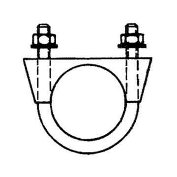 Picture of ONAN/Cummins Exhaust Pipe Clamp 1-1/4 In Diameter Part# 98-0309   155-1256