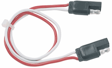 Picture of Trailer Wiring Connector; 2-Way Flat To 2-Way Flat; 12 Inch Lead Wire Length Part# 30259 