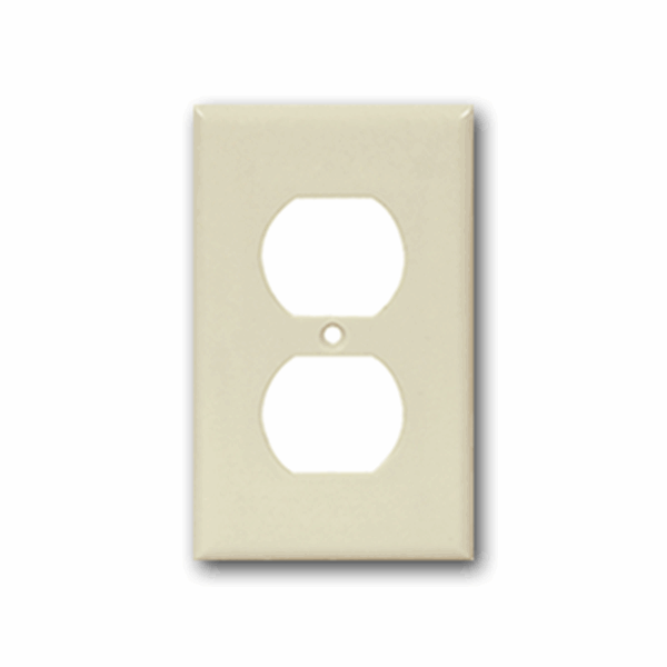 Picture of Cooper Wire Duplex Receptacle Cover, Ivory Part# 19-3812   2132V-BOX