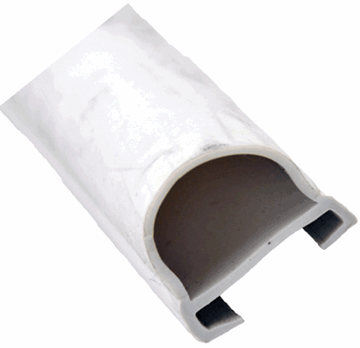 Picture of Slide Out Seal; D-Seal For Use With EKD Base; 1 Inch Width x 15/16 Inch Height x 35 Foot Length; White; Rubber Part# 13-1068    018-184-EKD