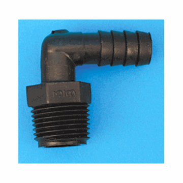 Picture of Valterra Fresh Water Adaptor Elbow, 1/2" MNPT X 1/2" Barb Part# 10-0864    RF846