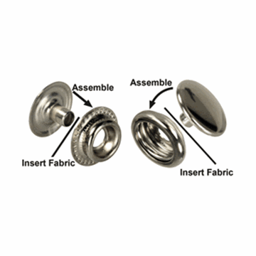 Picture of Twist Fastener; Used To Add A Snap Attachment To Any Fabric Such As Tarps/ Awning Material/ Curtains; Snap In; Set Of 6 Part# 20-1935 81575