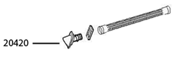 Picture of FLUSH TUBE & NOZZLE ASSY, SERV Part# 20420 31738 CP 541