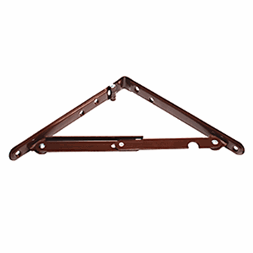 Picture of Shelf Bracket; 8 Inch x 8 Inch; Foldable; Brown; With Mounting Screws; Set Of 2 Part# 20-0603    H505