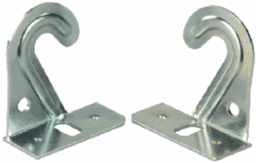 Picture of Window Shade Mounting Hardware; Used To Secure The Bottom Rail Of Mini Blind With A Post; Hook-Style; Plastic; 1 Inch; With Mounting Screws; Set Of 2 Part# 20-1940   81645
