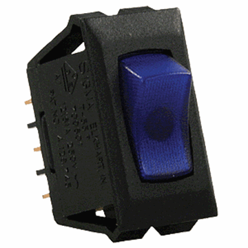 Picture of JR Products Rocker On/Off Switch 14V Lighted Blue Part# 19-2017   13685