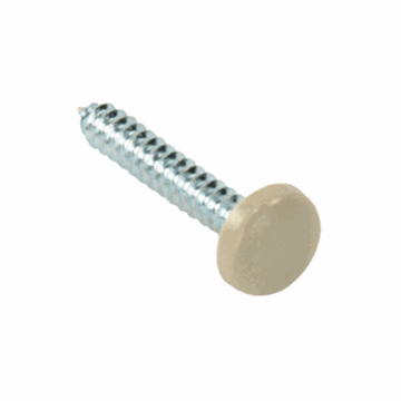 Picture of Screw; Kappet; Use To Give Decorative Appearance Where We Need To Use A Screw Down Application; #8 x 1 Inch Length; With Beige Covers; Set Of 14 Part# 20-0912  20425