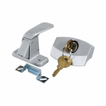 Picture of JR Products Entry Door Latch, Die-Cast Steel, Silver Part# 20-0232    10805