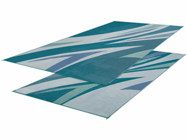 Picture of Faulkner Reversible Patio Mat, 8Ft X 20Ft, Summerwave Green/Blue Part# 01-0649    46294