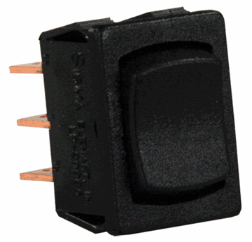 Picture of JR Products Mini MOM On/Off/On Switch 14V, Black Part# 19-2145   13445