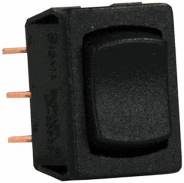 Picture of JR Products Mini On/Off/On Switch 14V, Black Part# 19-2123   13335