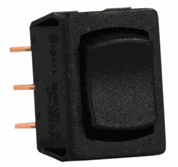 Picture of JR Products Mini On/Off/On Rocker Switch, Black Part# 19-2125   13345