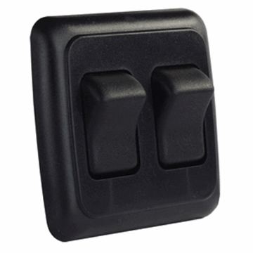 Picture of JR Products Double On/Off Switch 14V Black Part# 19-0159   12235
