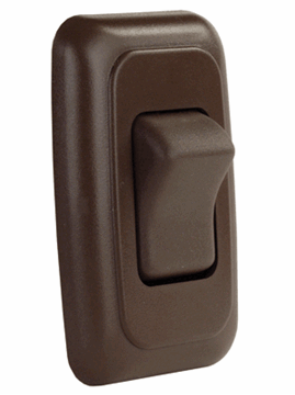 Picture of JR Products Single On/Off Switch 14V Brown Part# 19-0149   12135