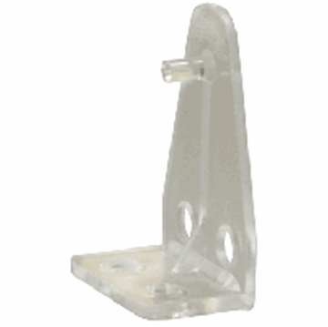 Picture of Window Shade Mounting Hardware; Used To Secure The Bottom Rail Of Mini Blind With A Small Hole Located In The End Cap; Post Style; Clear; Steel; 1 Inch; With Mounting Screws; Set Of 2 Part# 20-1939   81635