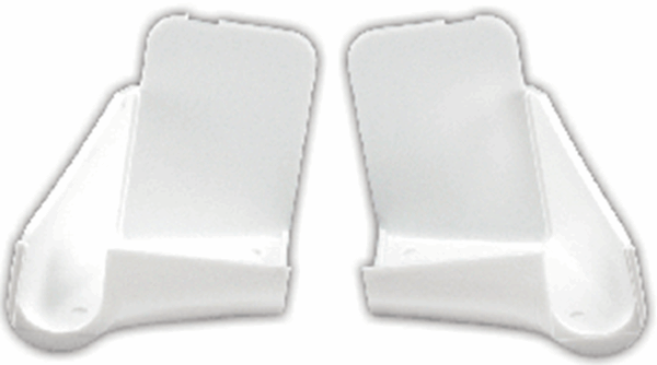 Picture of Drip Rail Gutter Spout; Original Replacement; Mounts To RV Rain Gutter/ Trim Mounts Including Awning Rails And J-Rails; Polar White; Set Of 2 Part# 49781 389PW-A 