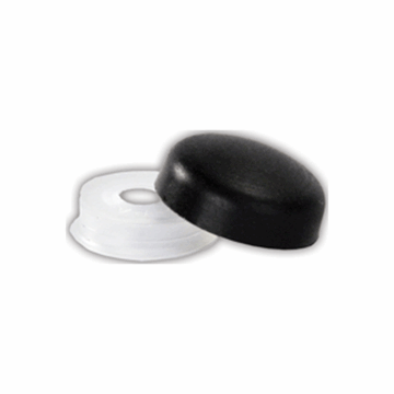 Picture of Screw Cover; Used To Secure An Item With A Screw But Desire A Clean And Finished Look; Snap Over; Round; Black; With Collar; Set Of 14 Part# 20-0907  20385