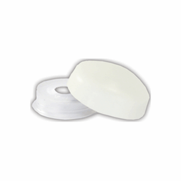 Picture of Screw Cover; Used To Secure An Item With A Screw But Desire A Clean And Finished Look; Snap Over; Round; White; With Collar; Set Of 14 Part# 20-0906  20375