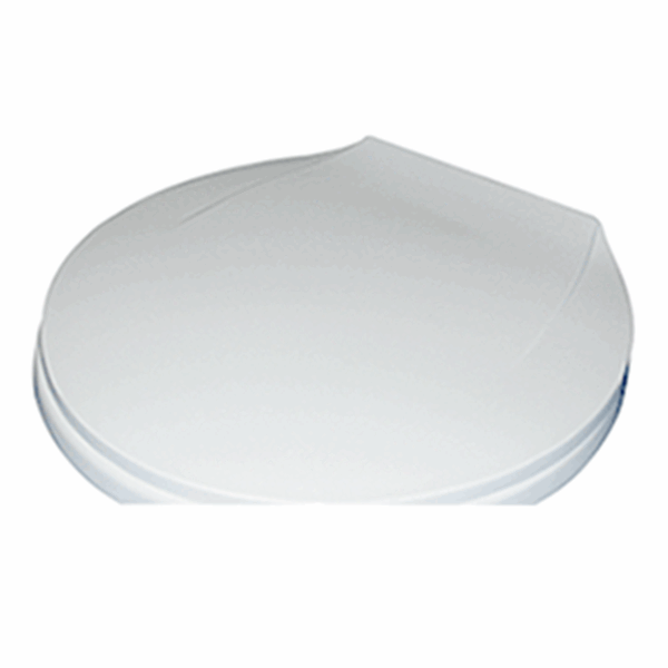 Picture of Toilet Seat; D-Shape; Closed Front; White; With Cover Part# 20450 385344436 