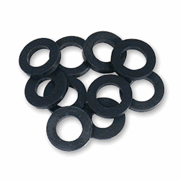 Picture of Shower Hose Washer; Replacement For Phoenix Hand-Held Shower Vinyl Hose; Black; Set Of 10 With Blister Package Part# 28660 PF276002