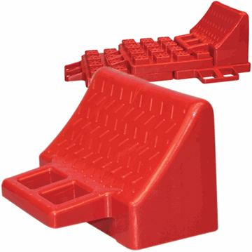 Picture of Wheel Chock; Stackers; Red; Plastic; Single Part# 87575 A10-0922 