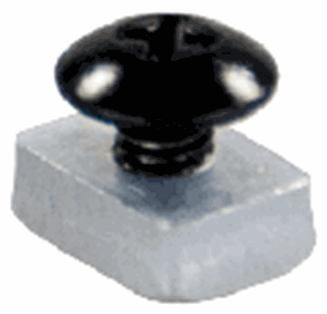 Picture of Window Curtain Track End Stop; Use With Type C Window Curtain Track; Silver With Black Screw Part# 20-2034   81205