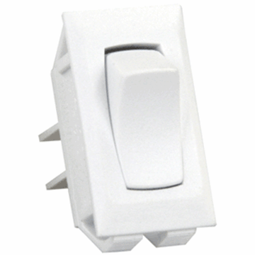 Picture of JR Products Rocker On/Off Switch 14V Non-Lighted White, 5pack Part# 19-2134   13391-5