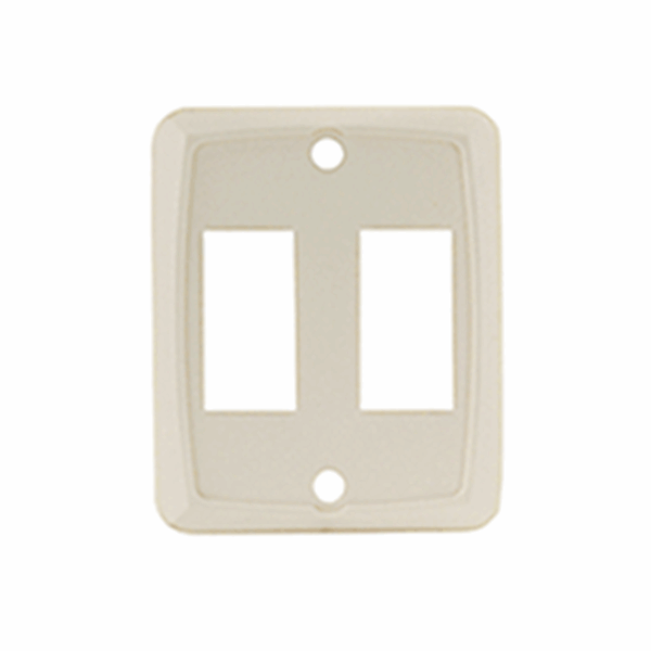 Picture of JR Products Double Switch Faceplate, White Part# 19-1883   12875