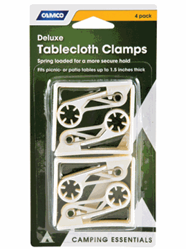 Picture of Camco Table Cloth Clamps 4pack White Part# 03-0738 51077
