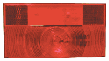 Picture of Peterson Mfg Replacement Rectangular Tail Light Lens, Red Part# 18-1439    V25913-25